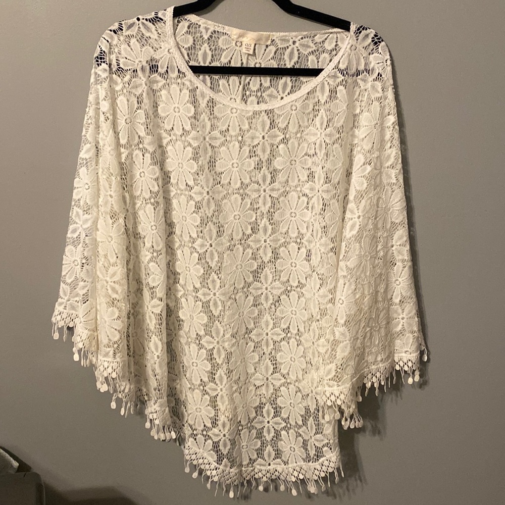 White poncho, never worn